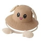 thumbnail image 4 of Sombrero De Paja Con Orejas De Conejo, Gorra De Ala Ancha Para Niños, Sombrero De Playa Para Viajes De Verano En La Playa, Color Caqui, 4 of 5