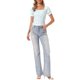thumbnail image 2 of INSPIRE CHIC Elegante Top Corto con Nido de Abeja para Mujeres Regreso a Clases Ajuste Ceñido Blusa Campesina Floral Azul Blanco XL, 2 of 6