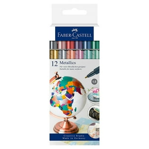 Faber Castell - Marcadores Metalicos Faber-Castell X12 Colores