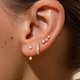 thumbnail image 4 of Pendientes Poxtex Set de Aros Huggie y Chaqueta Chapado en Oro 14K, 4 of 9