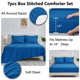 thumbnail image 5 of Juego de Edredón CozyLux 7 piezas para cama doble, azul real, 5 of 9