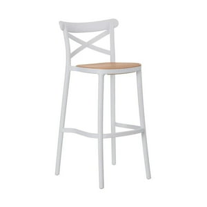 Pandalino - Taburete Bar Valentino Blanco 75 Cm | Elegante Y Duradero | Exterior Blanco