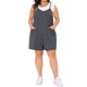 thumbnail image 1 of FAB CURVES Mono sin mangas con tirantes finos de verano para mujer de talla grande 4X Gris, 1 of 6