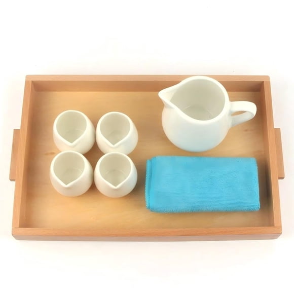 Juego Montessori de Vertido de Madera EUKVYQPX 31x19x3cm