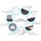thumbnail image 2 of Teclado Bluetooth OMOTON para iPad de décima generación y más, negro, 2 of 7