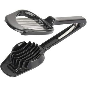 Veat00L - Cortadora De Huevos, Cortadora De Huevos Cocidos, Cortadora De Fruta Multifuncional De Mano De Kiwi, Plátano, Fresa, Alambre De Acero Inoxidable Con 2 Caras De Corte