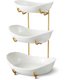 thumbnail image 1 of 3 Tier Fruit Basket, Ceramic Fruit Bowl for Kitchen Counter, 1 of 3
