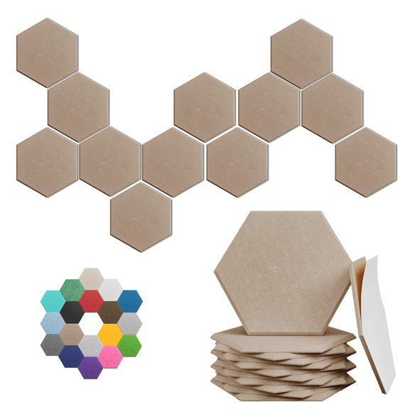 Paneles Acústicos UNECHO 30x25x1 cm Pack de 12 – Camel Oscuro