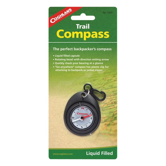 Trail Compass Coghlan's con relleno de líquido y clip