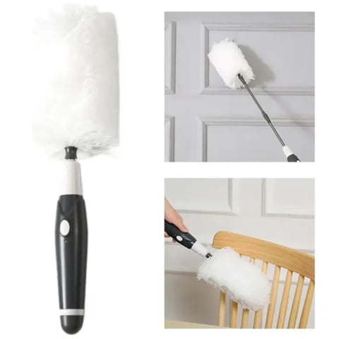 Movi - Plumero Eléctrico Con Extención, 2 Plumeros Medianos Y 2 Pequeños