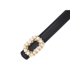 thumbnail image 2 of Cinturón de cintura de cuero PU ajustable para mujer con hebilla de perla INSPIRE CHIC, delgado, para vestido o pantalones, negro 40.2x0.7", 2 of 6