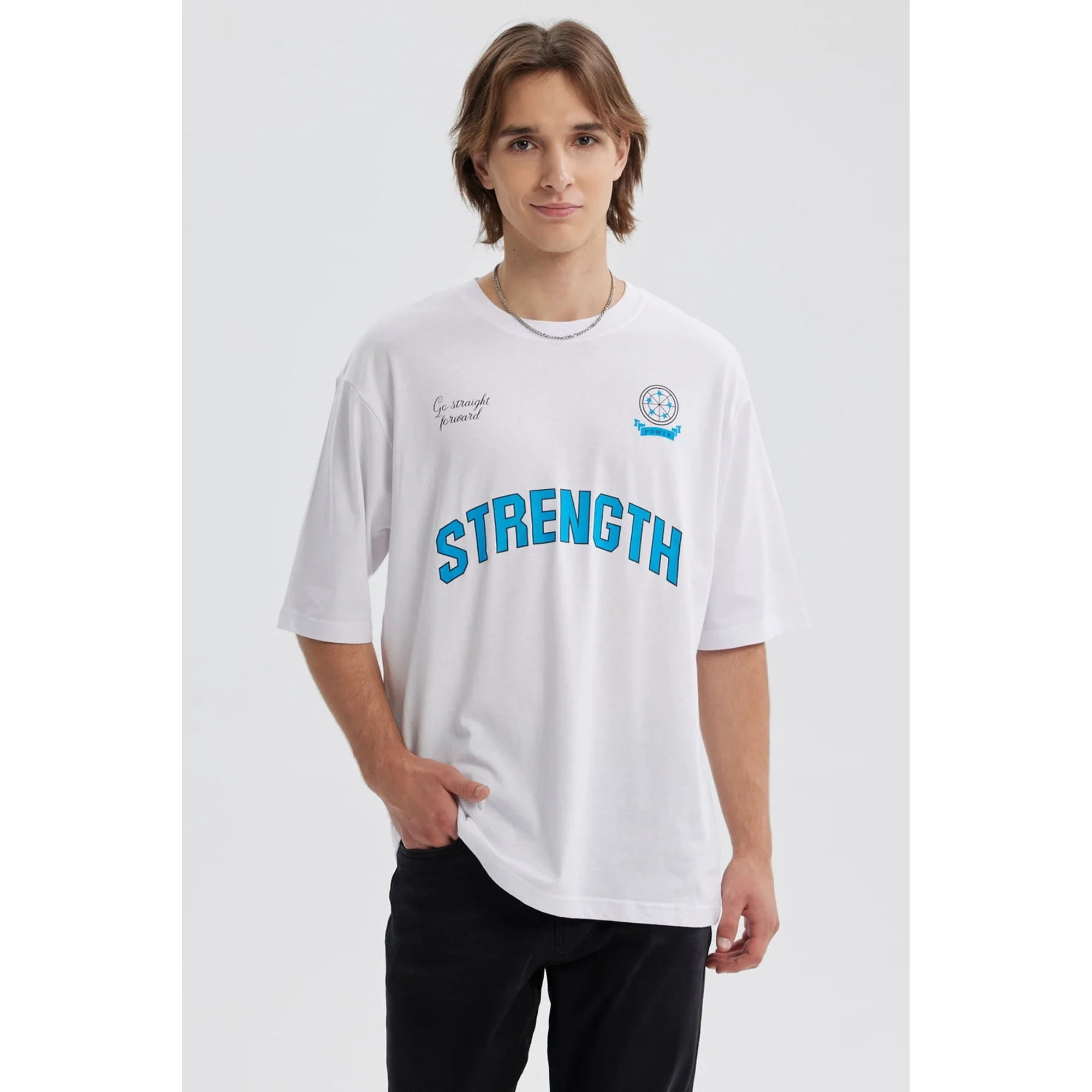 Fashionspark - Polera Hombre Estampado Blanco - Vi