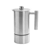 Genérico - Cafetera Prensa Francesa 1L Termómetro Reloj Acero Inox Negro