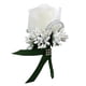 thumbnail image 1 of Estimulación Flor de rosa Broche Pin Ramillete de novia Blanco y verde oscuro, 1 of 5