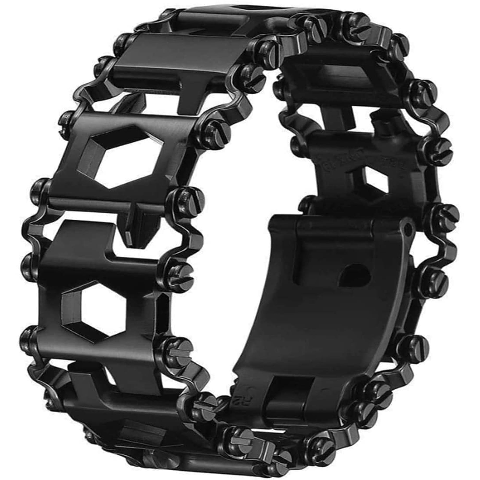 Xusx111 - Pulsera Multiherramienta 29 En 1, Longitud De La Pulsera 21.7 Cm De Acero Inoxidable, Correa De Reloj De Viajes Al Aire Libre Para Hombres, Pulsera De Tendencia Con Una Herramienta Pry (negr