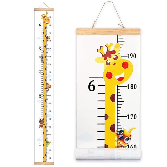Growth Height Chart for Kids, Removable 79 x 7.9 Giraffe