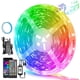 thumbnail image 1 of Tira de luces LED, tira de luz LED inteligente de 15 m, sincronización de música, cambio de color, SMD5050 RGB, micrófono integrado, aplicación Bluetooth y control remoto, luces LED de cinta para dorm, 1 of 7