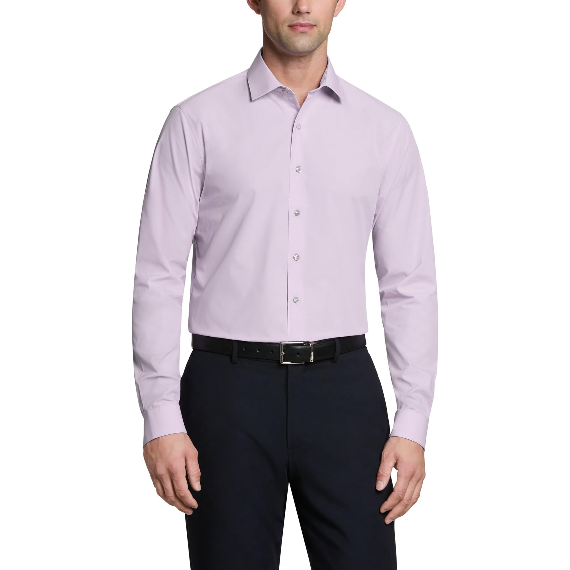 Camisa De Vestir Kenneth Cole Unlisted Slim Fit Lila Para Hombre