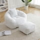 thumbnail image 1 of Giant Bean Bag Chair withFootstool, Oversized Bean Bag for Adults and Kids, Faux Fur Shell-Shaped Large Chair with Filler, Stuffed Big Accent Sofa, Floor Sofa for Gaming,Reading Living Room Bedroom, 1 of 3