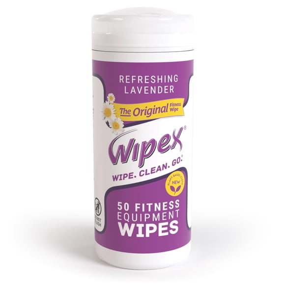 Toallitas para equipos de fitness Wipex Original a base de plantas, 50 unidades