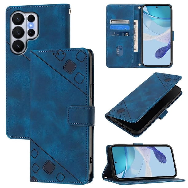 Funda Cartera para Samsung Galaxy S26 Ultra con Soporte y Ranuras, Resistente a Golpes y Rayones Azul