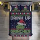 thumbnail image 1 of Funny Christmas Grinch 3 Piece Sets Full/Queen Size - Reversible Microfiber Quilts with 2 Shams Soft Lightweight Bedspread Coverlet Comforter for All Season Bed Sheets, 1 of 5