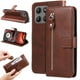 thumbnail image 3 of Funda con Cremallera para Motorola Moto G15 Power, Carcasa Cartera de Cuero PU con Soporte y Tarjetero, 3 of 5