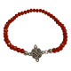 thumbnail image 1 of Pulsera piedras rojas amuleto nudo de bruja elástico, 1 of 3