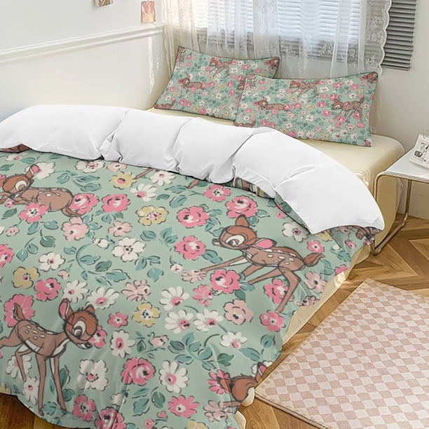 DeerFunny Bear 3-Piece Twin Bed Set - Includes 1 Single Comforter And 2 Pillowcases Bedding - Fade Resistant Microfiber - Funny Bear