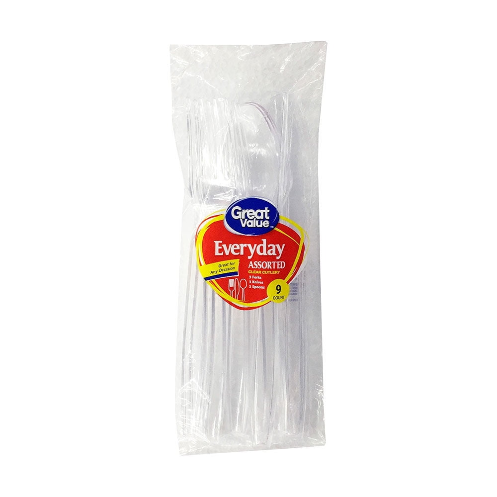 Set Cubiertos Desechables 9 Piezas 1 Un Great Value