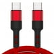 thumbnail image 2 of Cable De Datos USB C A USB C 3.8 Mm Od Durable Para Computadora Smartphones Notebook 150cm Rojo, 2 of 4
