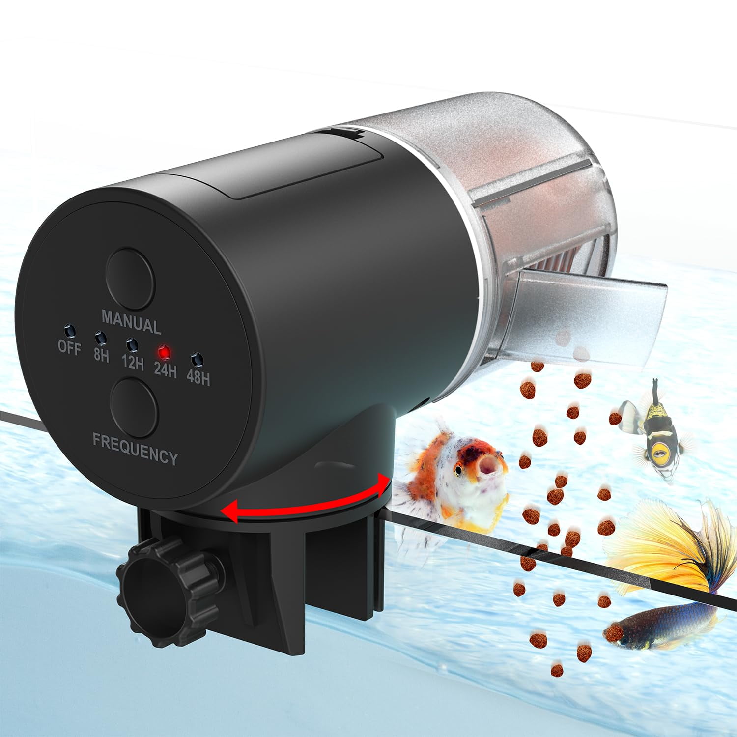 Alimentador automático para peces JuzPetz 200 ml, dispensador para acuario