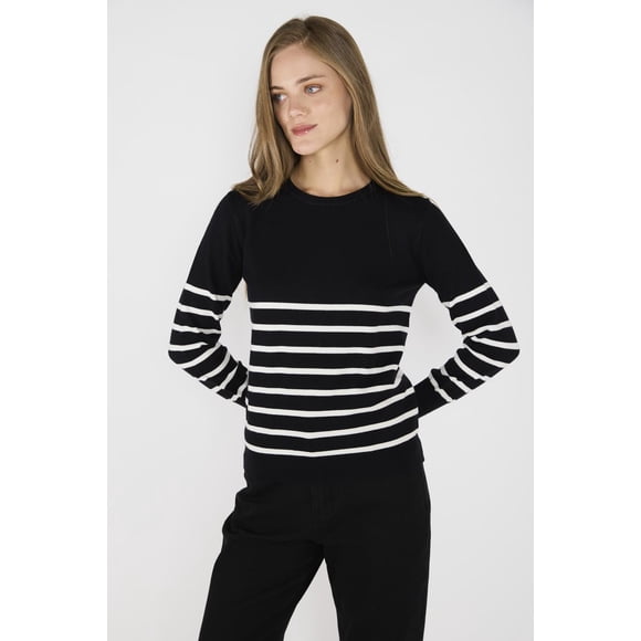 Tejido Mari Negro/Crudo negro XL