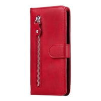 Gangxun - Funda Con Cremallera Para Samsung Galaxy S21 Fe 5G, Carcasa Cartera De Cuero Pu Con Soporte Y Tarjetero