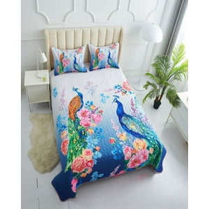 Genérico - Cubrecama 2 Plazas De Pajaros