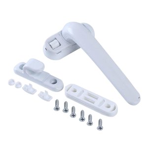 Magideal - Manijas De Ventana Universales, Aleación De Aluminio, Con Manija De Bloqueo, Manija De Puerta, Manija De Bloqueo Abatible, Para Dormitorio, Sala De , Blanco Derecho Blanco Derecha
