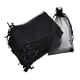 thumbnail image 3 of 100x Bolsas De Organza Reutilizables Para Bodas, Cumpleaños, Regalos De Fiesta, Navidad, Color Negro, 3 of 5