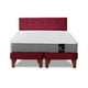 thumbnail image 5 of Cama Europea Zen Best 2 Plazas Colchon Resortes Base Dividida + Respaldo Tela Burdeo, 5 of 6