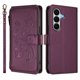 thumbnail image 2 of Funda Cartera Mariposa para [Samsung Galaxy A27 5G] con Soporte y Cremallera Violeta, 2 of 6