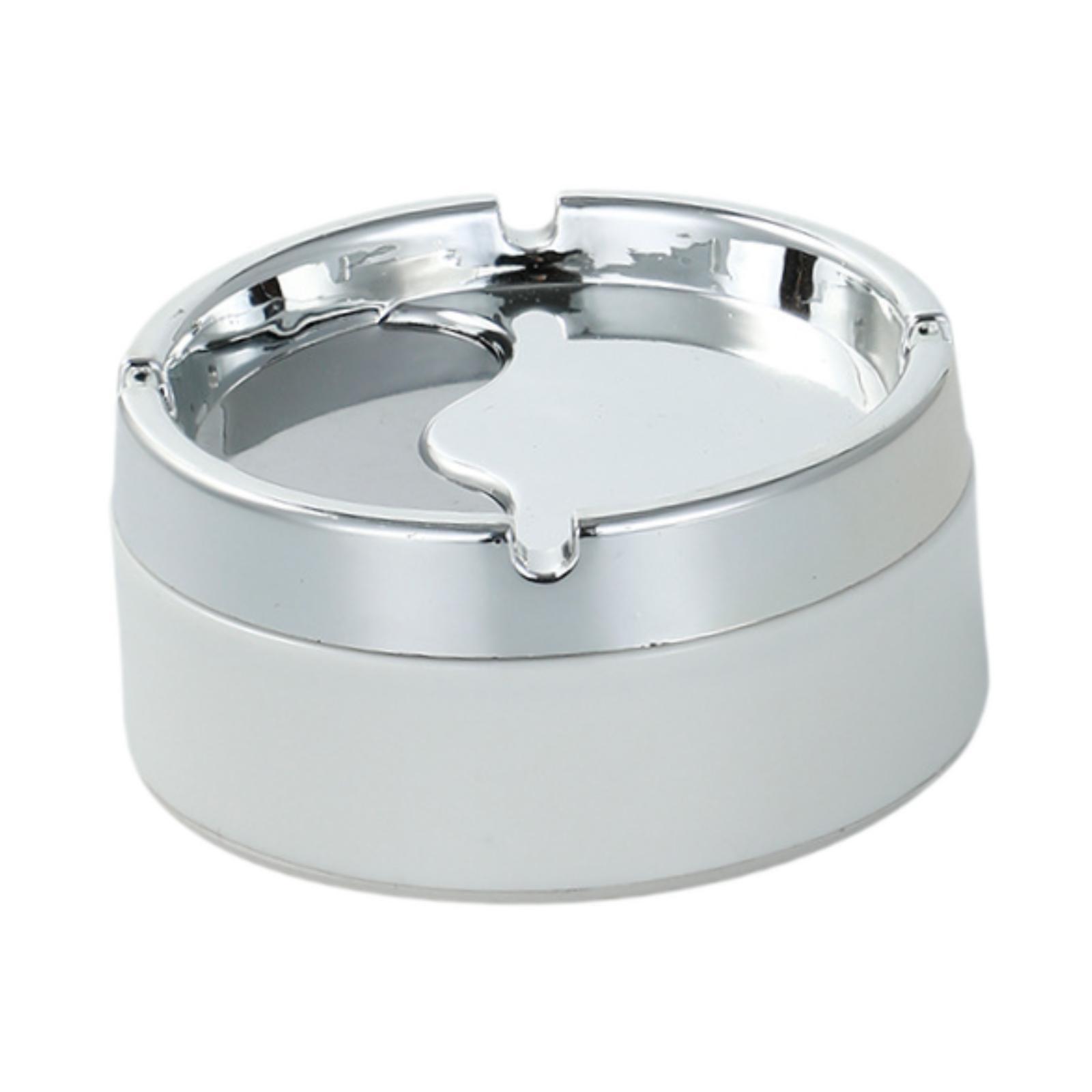 Bothyi - Cenicero De Sobremesa Moderno, Portátil, De Acero Inoxidable, Para Fiestas, Bares Y Coches, Color Blanco.