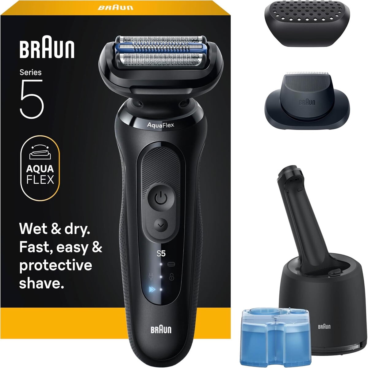Afeitadora Eléctrica Braun Series 5 Aquaflex Wet Dry Barba