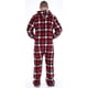 thumbnail image 2 of Pijama de una pieza con capucha y pies de polar para hombre, 2 of 5