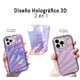 thumbnail image 2 of Carcasa 3D holográfica con colgante de mano iPhone 16 pro, 2 of 5