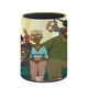 thumbnail image 3 of Buenos Tiempos-theme Cylinder Pen Holder Pencil Organizer with Flannel Lining PVC Leather Material Cardboard Base for study work 10*8CM, 3 of 6