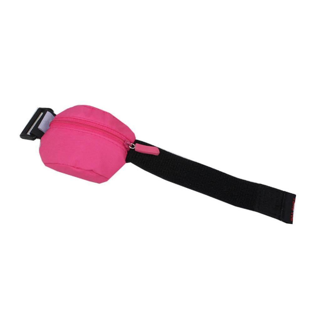 Magideal - Bolsillo De Monedero De Muñeca Deportiva Bolsillo De Dinero De Pulsera Ajustable Con Cremallera, Billetera De Muñeca Portátil Para Trotar Ciclismo De Rosa Rojo