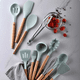 thumbnail image 2 of Set 12 Utensilios Belug  Cocina Mango Silicona Y Madera Repostería verde, 2 of 5