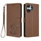 thumbnail image 1 of Funda Billetera con Relieve de Gato para Honor X6D, Marrón, 1 of 6