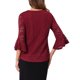 thumbnail image 3 of INSPIRE CHIC Blusa Casual Elegante para Mujer Cuello en V Mangas Acampanadas Encaje Floral Tops Formales L Burdeos, 3 of 6