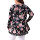 thumbnail image 3 of Agnes Orinda Conjuntos de Halloween para Mujeres Tallas Grandes Cuello Redondo con Encaje, Blusa Floral de Línea A con Dobladillo Alto Bajo, Túnica Tops 4X Negro, 3 of 5