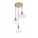 thumbnail image 1 of Lámpara Colgante Elegant Lighting Destry 3 Luces Latón Transparente, 1 of 8